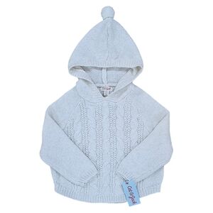 NWT Cat and Jack Toddler Girl Cream & Gold Cable Knit Sweater with Hood - 2T/3T